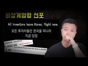 비상계엄령 선포, 미국 코스피ETF로 본 내일 증시 예상 하락치