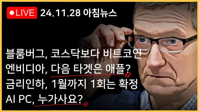 엔비디아, 50일선 지지 성공! 반등하니?ㅣAI PC, 수요가 없다ㅣ애플, 중국에서 판매량 26% 감소 ㄷㄷㅣ코스피 2,500pt가 중요한 이유