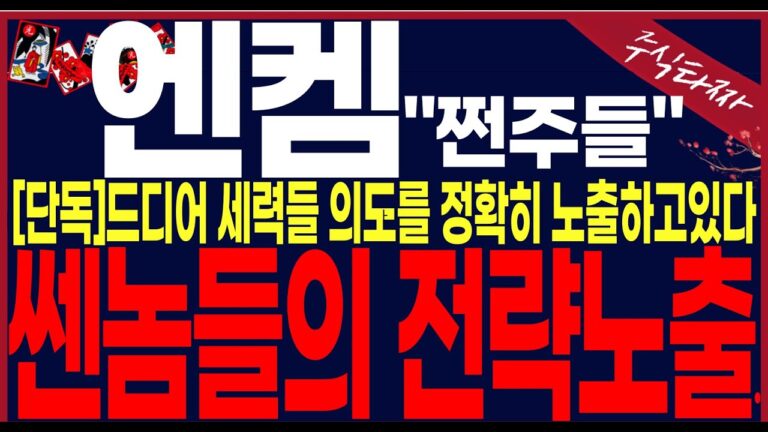 [엔켐 주가 전망] “단독입수” 전환사채 아주쎈놈이 입성했습니다.칼맞을각오로 앞으로시나리오노출합니다.필수시청.#엔켐 #엔켐주가전망 #엔켐주식 #엔켐주가