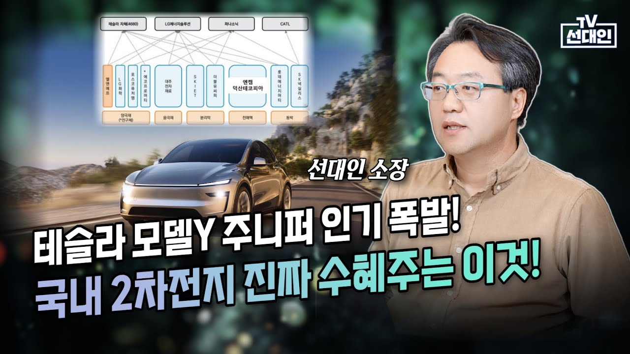 테슬라 모델Y 주니퍼 인기 폭발! 국내 2차전지 진짜 수혜주는 이것! #2차전지 #선대인 #테슬라