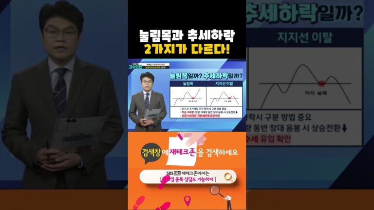반등하는 눌림목과 계속 떨어지는 추세하락 구별법. 거래량과 메이저 수급