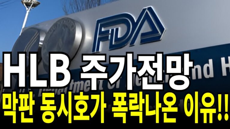 HLB/에이치엘비 주가전망] HLB 주가전망 막판 동시호가 폭락나온 이유!! feat.디에스경제연구소 케빈