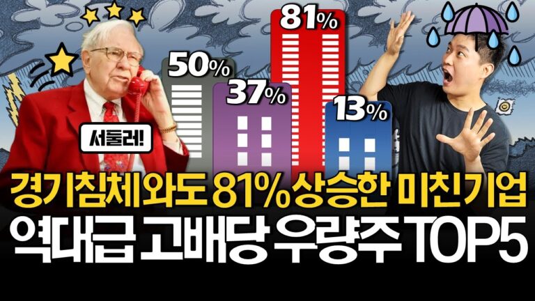 폭락장이 두렵다면 준비해야할 고배당 우량주 (ft. 배당기업 리스트 무료나눔)