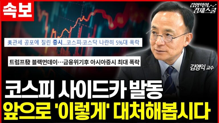 [속보] 관세전쟁 충격 코스피 사이드카 발동! 앞으로 미국/국내 주식 투자 ‘이렇게’ 대응합시다 (김영익 교수)