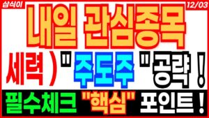 내일 관심종목🔥 - 세력) "주도주" 공략 필수체크 "핵심" 포인트 재건주 조선주 트럼프관련주 급등주 화장품관련주 주식추천 제약바이오 주가전망 목표가 트럼프 관련주 전망 삼식이