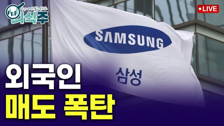 삼전만 3000억 팔아치운 외국인 [노유정의 의식주 – 12월17일]