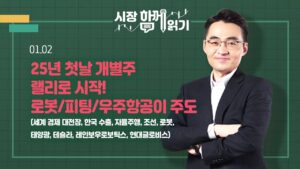 [시장함께읽기] 1월 2일, 25년 첫날 개별주 랠리로 시작! 로봇/피팅/우주항공이 주도(세계 경제 대전장, 한국 수출, 자율주행, 조선, 로봇, 태양광, 테슬라,레인보우로보틱스)