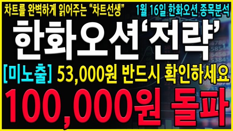 [한화오션 주가 전망]”긴급” 50,000원 돌파후 10만원 가기전 반드시 확인해야하는 부분! 세력들은 주가를 더 올릴 겁니다! 하지만”이 가격”대응!#hd현대마린솔루션 #한화오션