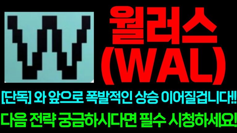 [월러스] 단독!! 와 앞으로 폭발적인 상승 이어질겁니다!!