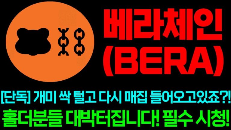 [베라체인] 단독!! 개미 싹 털고 다시 매집 들어오고있죠?!