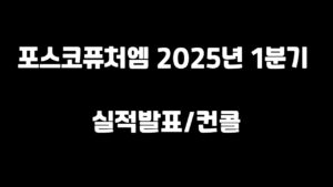 포스코퓨처엠 2025년 1분기 실적발표/컨콜