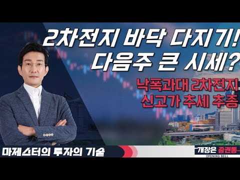 낙폭과대 2차전지! 2중 바닥 다지는 중! 다음 주 큰 시세 온다 #마제스터 #투자의기술
