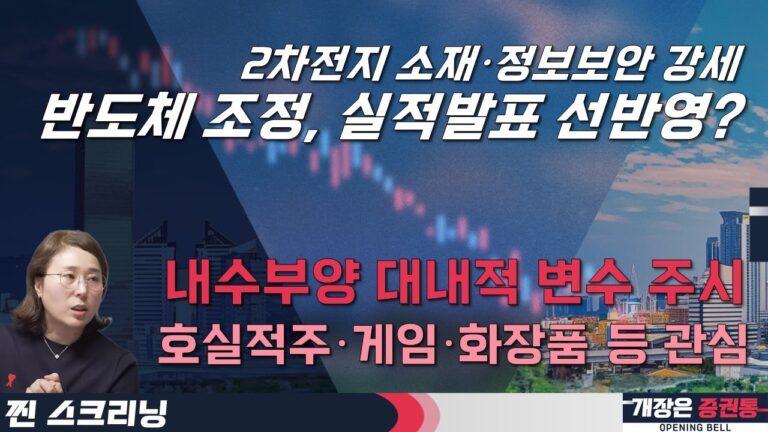 5월 긴 연휴 앞두고 숨고르기? 이번 주 투자전략은?(f. 2차전지, 반도체, 제약바이오) #박진희 부장 #박진희 #찐스크리닝 #개장은증권통