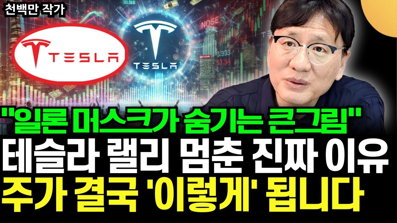"일론 머스크가 숨기는 큰그림" 테슬라 랠리 멈춘 진짜 이유, 주가 결국 '이렇게' 됩니다 (천백만 작가 / 4부)
