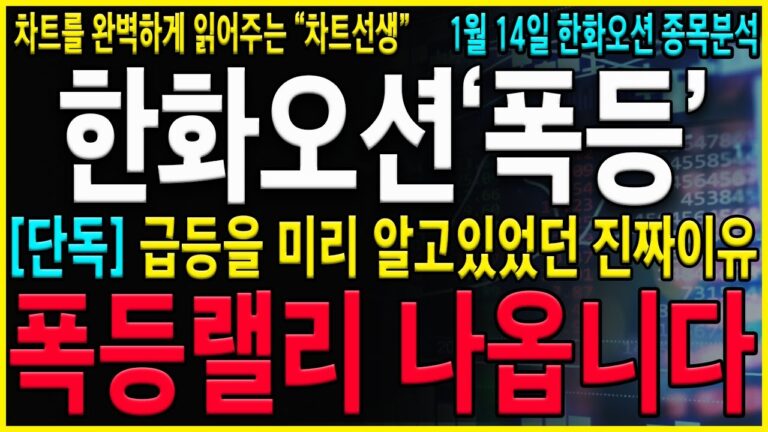 [한화오션 주가 전망] “긴급” 10년만의 신고가 아직도 목표가 멀었습니다! 세력들은 반드시 “이 가격”에서 1차적으로 누르고 다시 폭등시킬겁니다! #hd현대마린솔루션 #한화오션