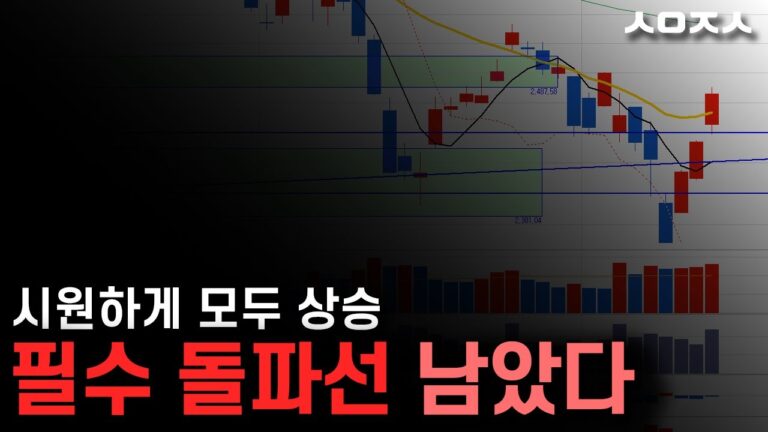 시원하게 돌파한 코스피, 나스닥. 테슬라. 그런데 코스피 꼭 돌파할 곳이 있습니다.