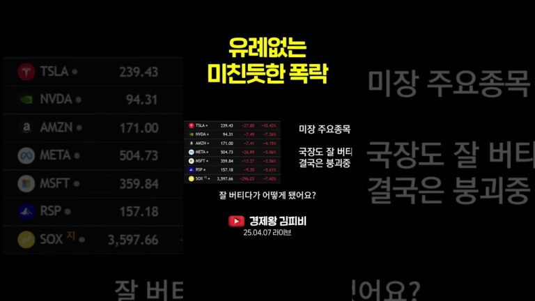 유례없는 미친듯한 폭락 #shorts