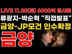 에코프로,금양 2차전지 금양-JP모건 인수협상!  류광지 직접미팅 박순혁 "6000억 일시불..미국진출 하네요"나스닥 최소4배!.. #에코프로 #에코그로비엠 #금양