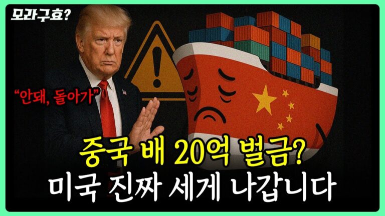 [모라구효] 중국 배에는 20억 벌금? 미국이 진짜 세게 나갑니다