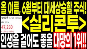 🔥🔥 올 여름, 6월부터 월봉 대세상승할 주식!! 인생을 걸어도 좋을 대망의 1위 기업!! 지금 바로 공개합니다!!