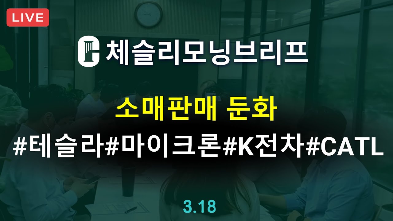 [체슬리모닝브리프] 2월소매판매 데이터. 테슬라 인도대수 하향. 마이크론 실적예상. K전차. CATL 실적 [25/03/18]