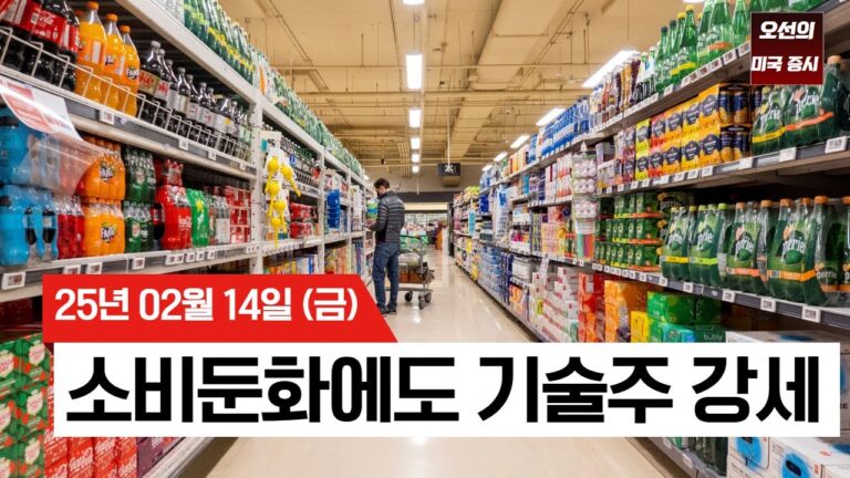 【미국 증시 오늘의 요약】 나스닥100 신고가 |  소매판매 쇼크에도 금리인하 기대감 UP! | 메타 20일 연속 상승 |  –  2025/02/14