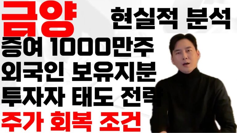 금양 이차전지 다시 상승세를 회복하기 위해 어떤 이슈들이 필요할까? 투자자 질문에 대한 분석 5년 이상을 바라보는 투자자라면 XXXX 전략으로 접근할 수 있다.