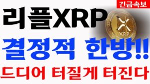 [리플 XRP 엑스알피] '결정적 한방!! 드디어 터질게 터진다.