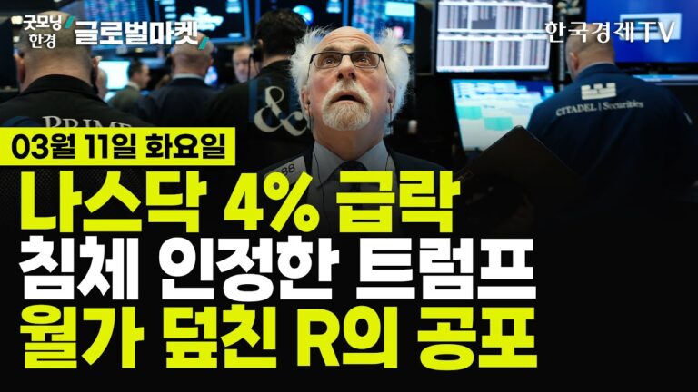 [🔴03/11 #당잠사] 나스닥 4% 급락ㅣ 침체 인정한 트럼프 ㅣ월가 덮친 R의 공포