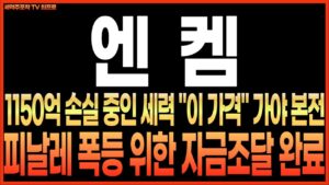 [엔켐 주가전망] 1150억 손실 중인 세력 "이 가격" 가야 본전!! 피날레 폭등 위한 자금조달 완료!! 최프로