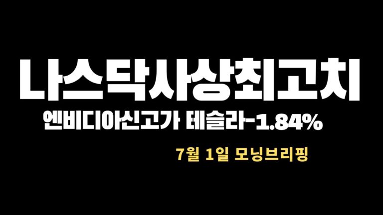 미국증시(나스닥,다우,S&P500)한국증시(코스피,코스닥)시황설명