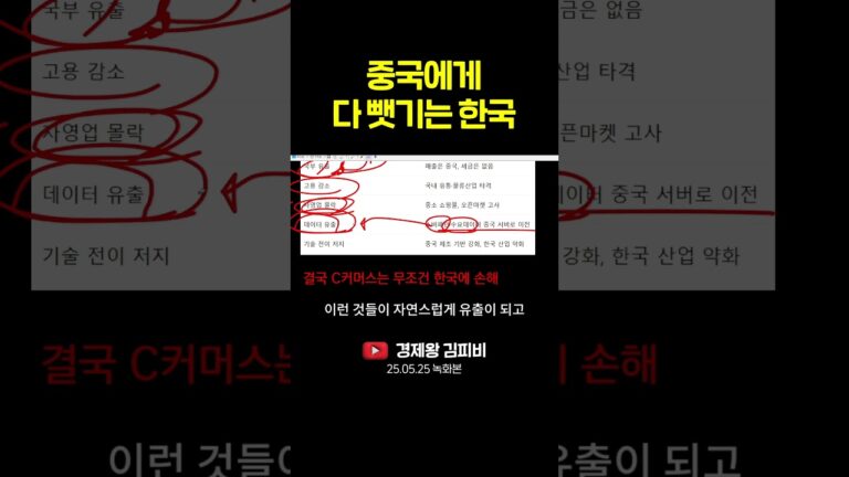 중국에게 다 뺏기는 한국 #shorts