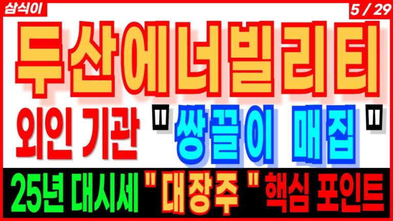 🔥두산에너빌리티🔥외인 기관 쌍끌이 매집 신고가 랠리 폭등의 이유 #원전주 #SMR #두산에너빌리티 #주식전망 삼식이