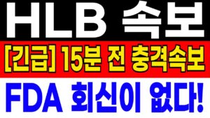 [HLB주가/HLB주가전망] 💥긴급 5분전속보!💥 BIMO Inspection 'NAI:판정!' 미쳤다 #FDA #에이치엘비