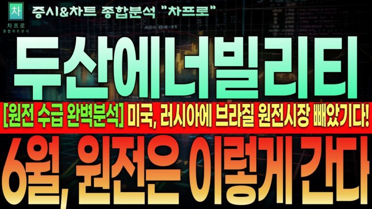 [두산에너빌리티,우리기술 주가전망]”원전 수급 완벽분석” 6월, 원전은 이렇게 갑니다! 미국, 러시아에 브라질 원전시장 빼았긴 상황! 해결책은 ‘이 방법’ 뿐! #두산에너빌리티