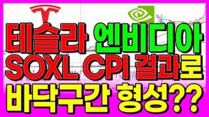 테슬라 엔비디아 SOXL, CPI 결과로 바닥구간 형성??