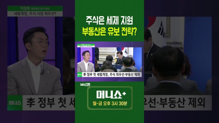 [머플] 주식은 세제 지원 부동산은 유보 전략? #이장원 #Shorts