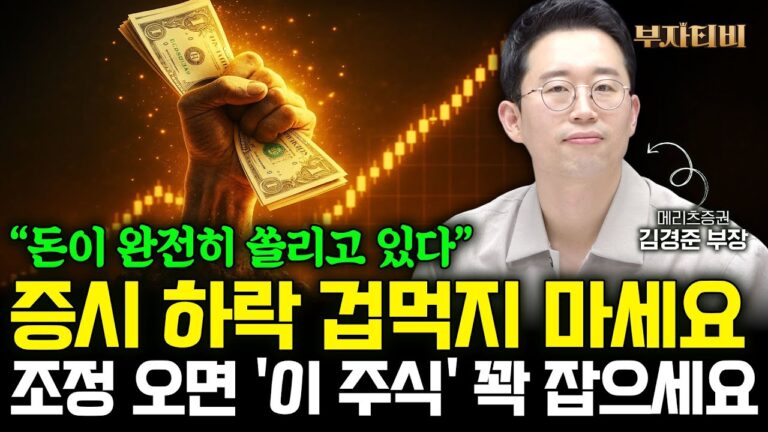 주식시장 조정 오면 ‘이 주식’ 꽉 잡으세요. 돈이 완전히 쏠리고 있습니다 (김경준 부장 1부)