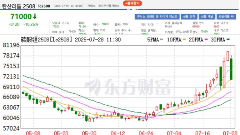 탄산리튬 선물 하한가, 선물 계약 한도 제한에 따른 개별 이슈